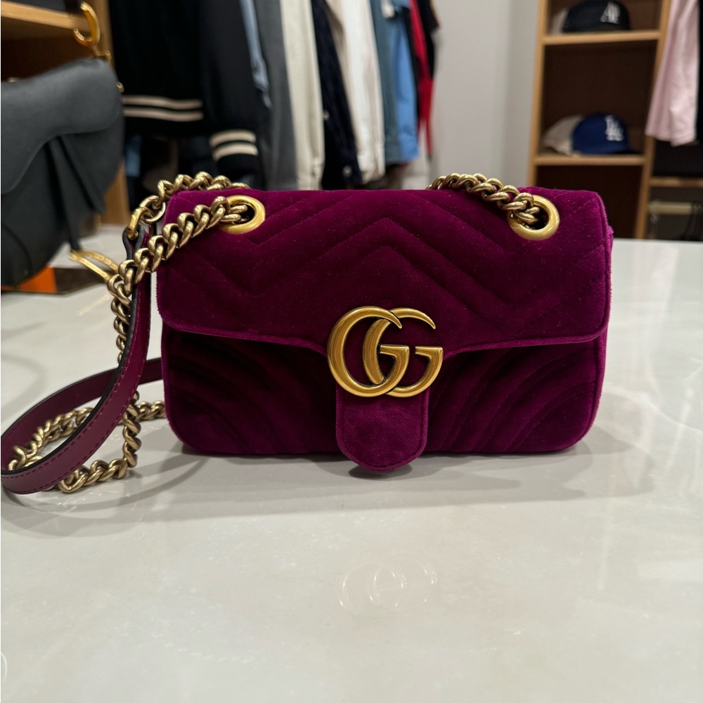 Gucci Small Velvet Marmont bag